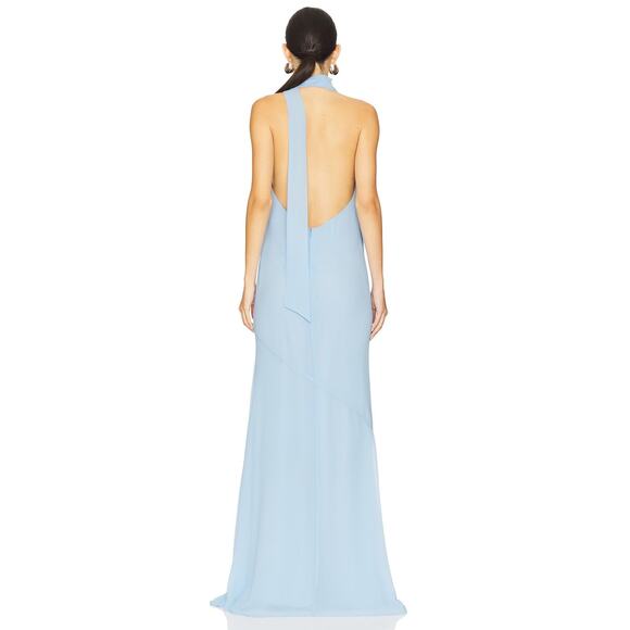 Lovers and Friends Gisele Gown Maxi Halter Formal Elegant Wedding Party Gala S - Picture 3 of 10